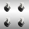 Service Caster 5 Inch 316SS Soft Rubber Wheel Swivel Bolt Hole Caster Set with Brake SCC SCC-SS316BH20S514-SRS-TLB-4 - alternate 1